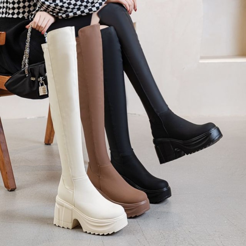 Womens Knee High Thick Sole Wi - огляд і ціна Women Formal Wear Heels
