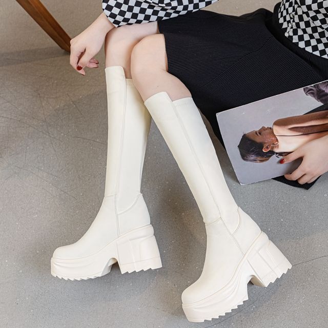 Womens Knee High Thick Sole Wi - огляд і ціна Women Formal Wear Heels