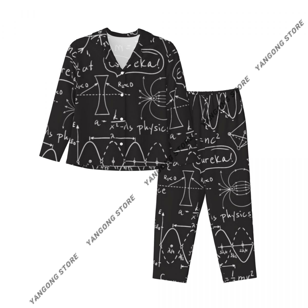 Women Sleepwear Pajamas Scienc - огляд і ціна Monochrome Suit Set